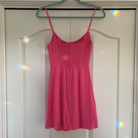 Bright Ping Sunday Best Delilah Aritzia Dress - Picture 2 of 3